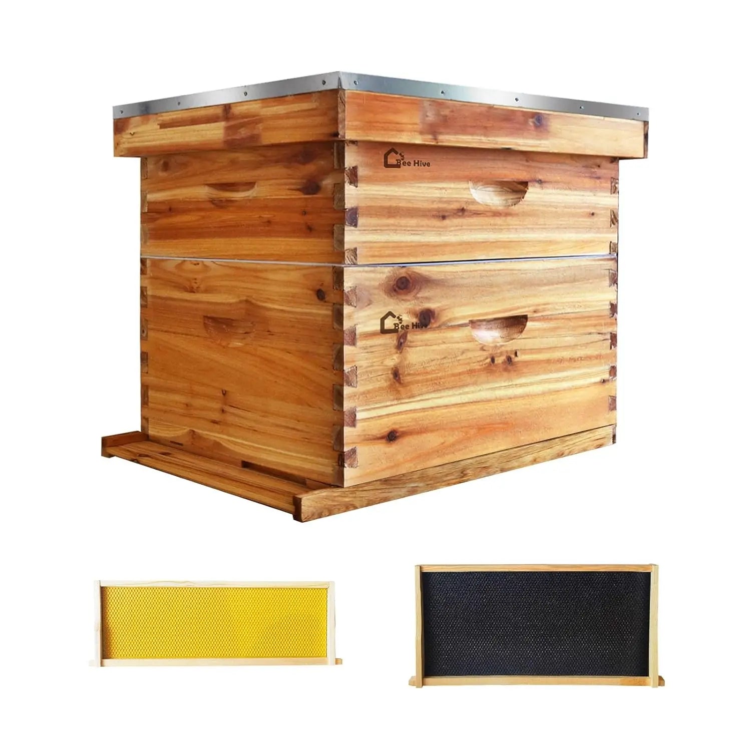 🍯 10-Frame Beehive Starter Kit – Wax-Coated with 1 Deep Brood Box & 1 Medium Super