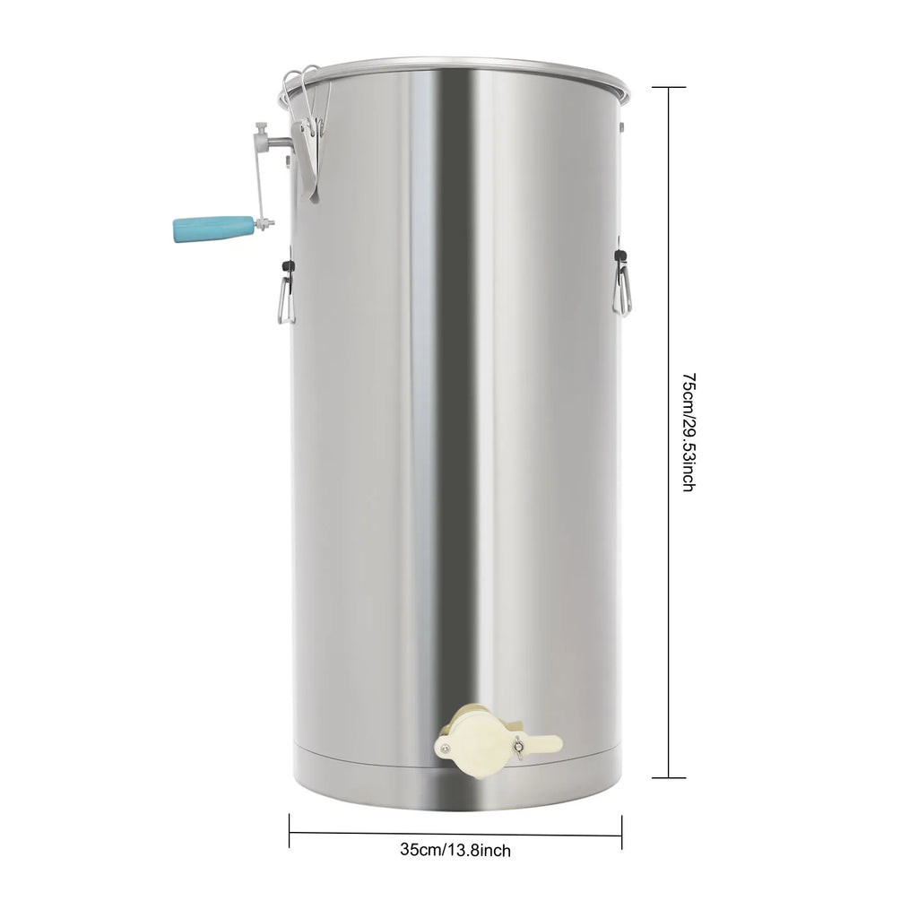 🍯 Manual Honey Extractor – Stainless Steel Beekeeping Spinner Tool